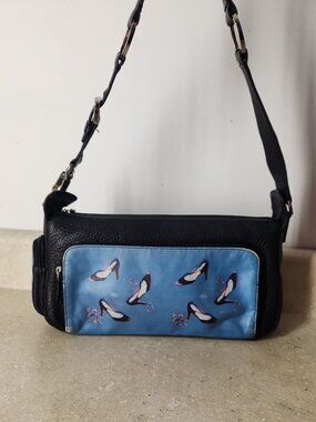 ICON Los Angeles shoulder purse bag Jeon art work stiletto high-heel shoes Rare